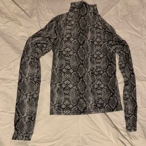 Sheer snakeskin going out top